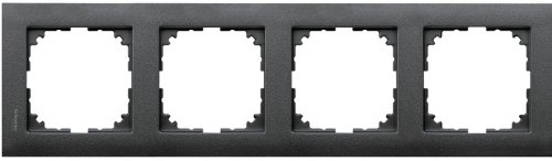 Рамка универсальная Schneider Electric Merten M-Pure 4-м. антрацит картинка